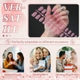 thumbnail image 2 of RAGUPEL 24Pcs Glue on Nails for Women,Pink Short Nail Tips,Matte Design Stick on Nails for Women,Press on Nail for Daily Life,Style2, 2 of 7