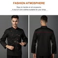 thumbnail image 4 of jesticaly for Chef Jacket Unisex-Adult Long Sleeved Sweat Absorbing Cooking Uniform Black XXL, 4 of 6