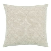Better Trends 26"x 26" Euro Pillow Sham 100% Cotton Pillow Cover Medallion Design Machine Washable (Ivory) Ashton Collection