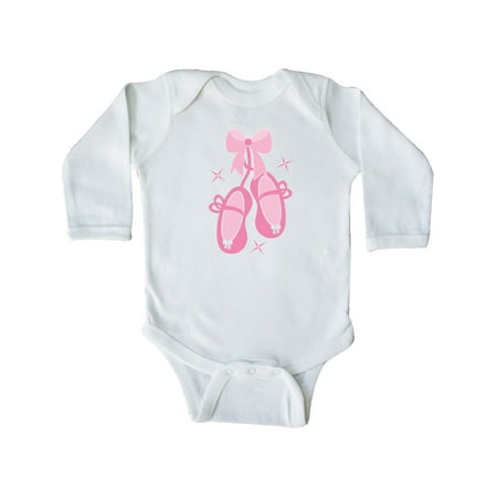 

Inktastic Ballerina Pink Ballet Slippers Gift Baby Girl Long Sleeve Bodysuit