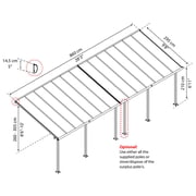 Palram - Canopia Olympia 10' x 28' Patio Cover - Gray/Bronze