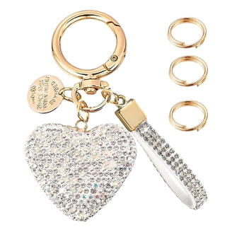 Love Keychain Inspired by Carrie SATC Movie, Gold Alloy, 2.2