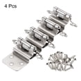 thumbnail image 2 of Uxcell 3/8" Inset Furniture Hinges Self Closing 2.76" Iron Nickel Plating w Screws Silver Tone 4 Pack, 2 of 4