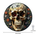 thumbnail image 2 of Skull Cracked Wall Clock 10 Inch Silent Non Ticking Round Wooden Clock Decoration for Living Room Kitchen Bedroom Bathroom Office Classroom, 2 of 8