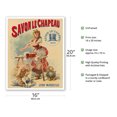 thumbnail image 2 of Le Chapeau Soap (Savon le Chapeau) - Lyon Marseilles France - Vintage Advertising Poster by Francisco Tamagno c.1873 - Fine Art Matte Paper Print (Unframed) 16x20in, 2 of 4