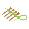 thumbnail image 2 of Portaherramientas de golf Sunnimix Soporte de golf Clip portador 4 Piezas de camisetas de golf de madera Verde, 2 of 8