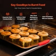 thumbnail image 4 of KFFKFF 3-Piece Baking Pan Set, Nonstick Carbon Steel Kitchenware Sheets & Trays, Oven-Safe Stackable Bakeware Cooking Sets with Silicone Grips, Simple to Maintain, 4 of 9