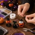 thumbnail image 5 of 3 Pack Halloween 3D Beaded Figurine DIY Kit, Pumpkin Ghost Cat Seed Bead Craft Set, Handmade Mini Table Ornament Making Supplies for Adults Teens Holiday Decor Gift, 5 of 5