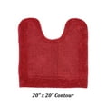 thumbnail image 3 of Better Trends 20" x 20" U-Shape Toilet Rug, 100% Cotton Soft Reversible Tufted Bathroom Rug, Contour Mat, Water Absorbent, Machine Washable, Toilet Base Rug (Red) Edge Collection, 3 of 4