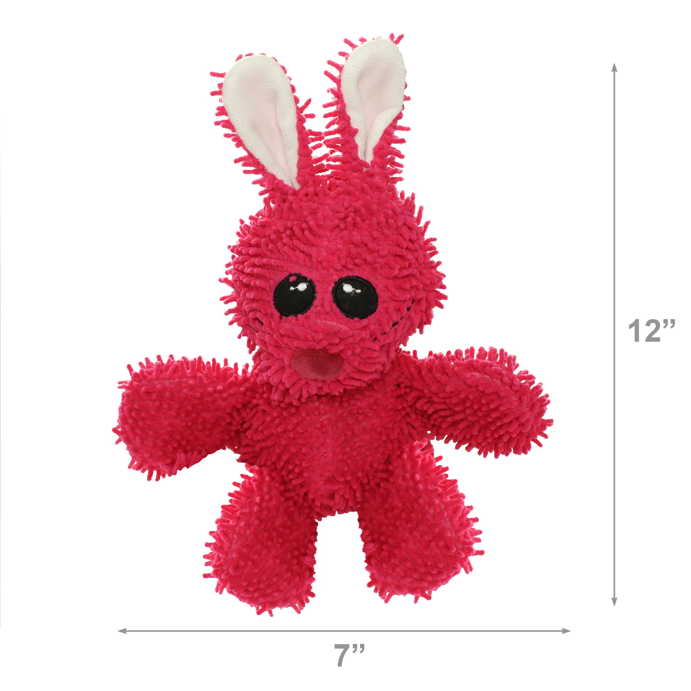 Mighty Microfiber Ball Med Rabbit Durable Plush Squeaky Dog Toy