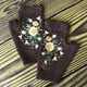 thumbnail image 2 of Guantes cálidos bordados para mujer de otoño e invierno, guantes de punto con flores para adultos, guantes bordados, 2 of 4