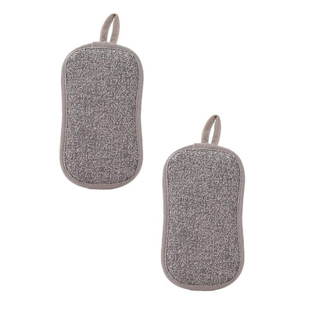 

2-Pack* Kitchen Cleaning Towel Grease kitchen counter decor Wiping Rags kitchen decor and accessories Absorbent Dish Cloth 2Sided new home ornament Sponge men gifts home decor