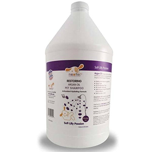 Nourishing Restoring Gentle Dog Grooming Shampoo Soft Lilly Passion Scent (One Gallon)