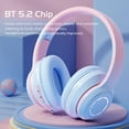 thumbnail image 3 of Bluetooth Kids Headphones, Wireless Kids Headphones Over Ear with Microphones,Stereo Sound,8H Playtime, Foldable&Adjustable Children Headphone,Blue, 3 of 5