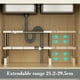 thumbnail image 5 of Organizador retráctil para debajo del fregadero | Estante expandible para cocina y baño | Soporte de plástico blanco para ollas y sartenes | 54 x 26 x 54 cm, 5 of 6