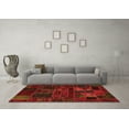 thumbnail image 3 of Ahgly Company Indoor Round Oriental Orange Modern Area Rugs, 5' Round, 3 of 4