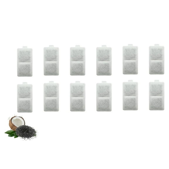 12 Packs Nispira Replacement Large Water Filter Compatible With Whisker City Automatic Pet Fountain For Cat Dog Size 5"L x 2.5"W