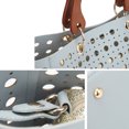 thumbnail image 3 of Dasein Faux Leather Wooden Handle Tote with Sequins, 3 of 3