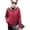 Wine Red XXL, variant on Winter Women Jacket Hooded Zip-up Long Sleeves Thick Plush Lined Solid Color Cardigan Keep Warm Commuting School Coat