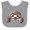 Heather and White, variant on Inktastic Kiniart Sloth Boys or Girls Baby Bib
