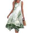 thumbnail image 2 of Ahuyic Womens Summer Dresses,Womens Casual Sundress,Women's Casual Summer Dress Sleeveless Sundress Hankerchief Hem Maxi Tank Dresses Beach Dress With Pockets, 2 of 5