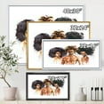 thumbnail image 4 of Designart 'Afro American Fashion Portraits' Glam Framed Canvas Wall Art Print, 4 of 5