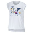 thumbnail image 2 of Women's WEAR by Erin Andrews White St. Louis Blues Greetings From Muscle T-Shirt, 2 of 3