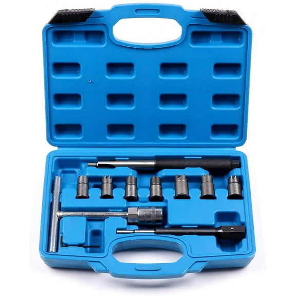 ECCPP Diesel Injector Seat Cutter Tool Set kit with Flat Reamer Angled Reamer Fit for BMW for Mercedes-Benz PSA R-enault for Ford 10pcs