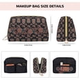 thumbnail image 5 of Naloa Retro Floral Leather Makeup Bag for Purse Travel, Portable Small Cosmetic Organizer for Women and Girls, Make up Bag with Zipper, 5 of 8