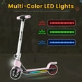 thumbnail image 4 of SIMATE Electric Scooter for Kids 6+, Foldable, LED Display & Lights, Dual Braking, 130W, 8.7mph,Pink, 4 of 7