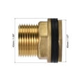 thumbnail image 3 of Uxcell G3/4 Female G1 Male Pipe Fitting Brass Bulkhead Fitting with Silicone Gasket, 3 of 6