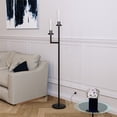 thumbnail image 2 of Henn&Hart 11" Blackened Bronze Metal/Glass Floor Lamp, 2 of 13
