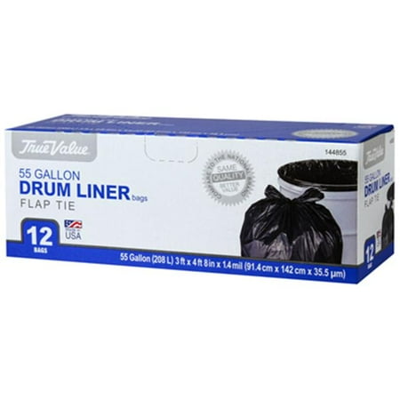 Berry Plastics 144855 True Value 55 Gallon Drum Bag - 12 Count