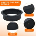 thumbnail image 6 of Maritcute Fire Pit Ring 30-39 inches Inside Diameter Heavy Duty Solid Steel Fire Ring Firepits Insert for Outside, Backyard, Liner DIY Campfire, 6 of 9