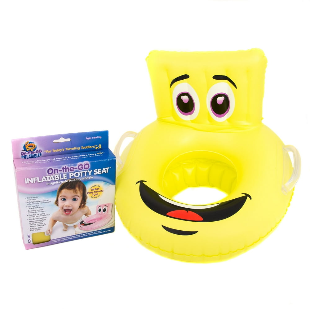 On the Go Inflatables Yellow Character Faced Soft Inflatable Travel