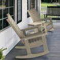 thumbnail image 2 of Oversized HDPE Outdoor Rocking Chair With High Back for Outside Indoor Support 400 lbs,Brown(Set of 2), 2 of 7