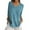 1Sky Blue144, variant on XAOFW Women's Sweater Solid Color 3/4 Sleeve V Neck Sweaters Everyday Wear Slim Fit Knitted Pullover Club Party Trendy Comfortable Knitting Top