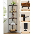 thumbnail image 7 of Hzuaneri Corner Shelf, Industrial 5-Tier Wall Corner Bookshelf with Metal Frame CS05901B, 7 of 7