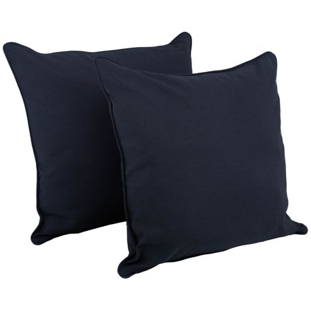 25 Inch Double Corded Solid Twill Square Floor Pillows With