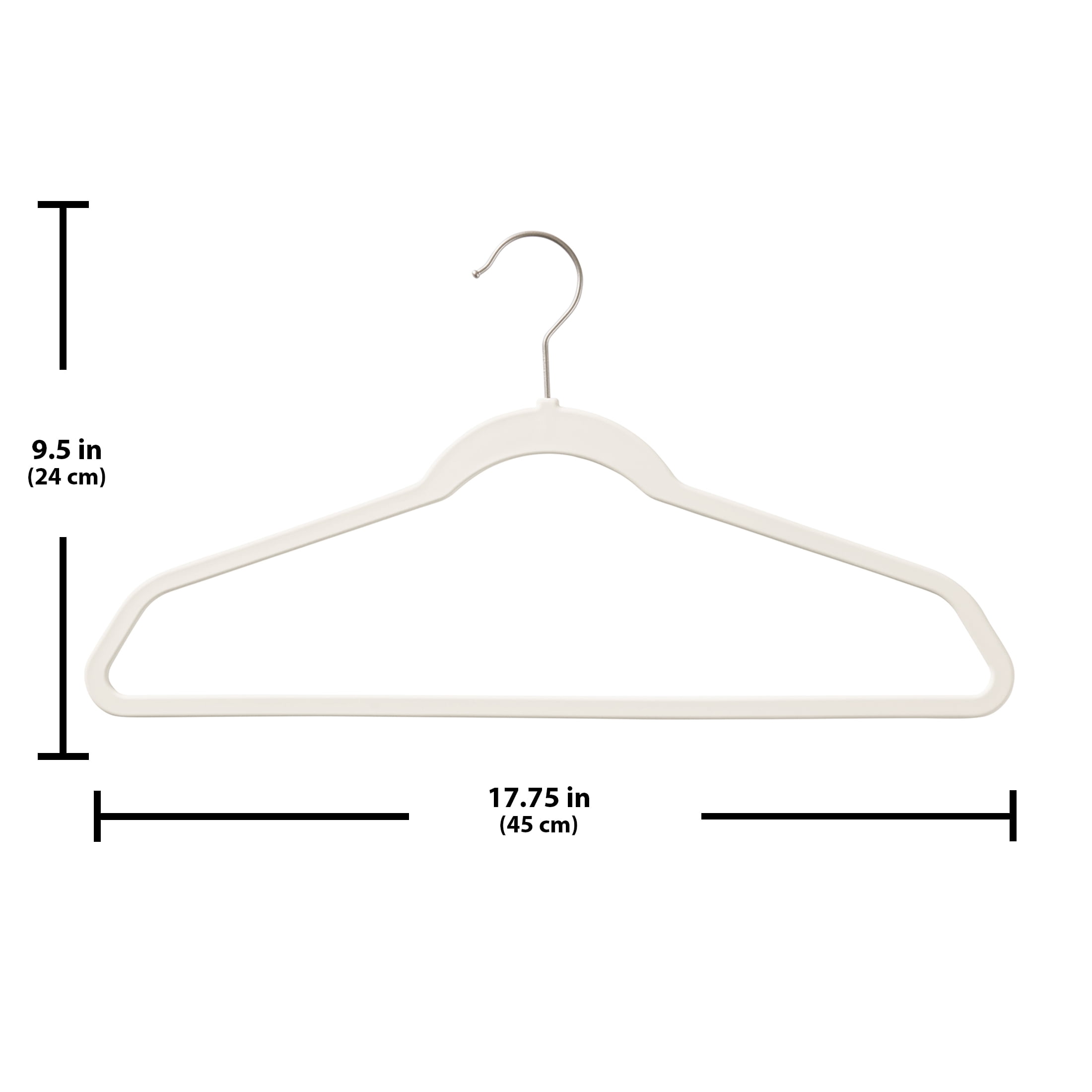 Better Homes & Gardens Rubber Hangers, Non-Slip Clothing Hangers, 30 Value Pack, Grey Pumice, Rubberized