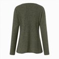thumbnail image 6 of Towmus Women's V Neck Sweaters Solid Color Long Sleeve Pullover Tops Button Knit Sweater Fashion Daily Tops, 6 of 6
