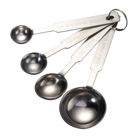 

Measuring Baking Spoon Cup Set Stainless Steel Stackable Mini Tool Conversion Chart