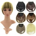 thumbnail image 3 of comerut Girls Clip-in Front Hair Extension Wig Straight Synthetic Fringe Bang Hairpiece, 3 of 8
