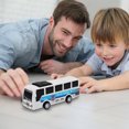 thumbnail image 3 of Pull Back Toy Bus, Realistic Miniature Vehicle with High-Speed Action, Durable ABS Car for Imaginative Play, Friction-Powered Kids Gift, Toddler Travel Toy with Detailed Design, 3 of 5