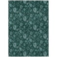thumbnail image 2 of Addison Rugs Chantille Indoor/Outdoor Transitional Floral Teal Washable Rectangle Rug, 8' x 10', 2 of 6