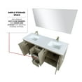thumbnail image 6 of Lafarre 60 in W Rustic Acacia Double Vanity, Cultured Marble Top, Faucet Set & 55" Mirror, 6 of 6
