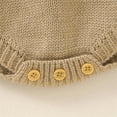 thumbnail image 6 of Generic Quick Drying Sweaters for Children's Baby Knitted Romper Cotton Sleeveless Boy Girl Ruffled Striped Sweater Clothes Bodysuit With Hat Caps Outfits Set (0-3 Months,Khaki), 6 of 8