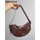 thumbnail image 3 of Bolso bandolera de un solo hombro con diseño de luna curvada de piel de vaca de marca de lujo para mujer de Wool Paloma, 3 of 4