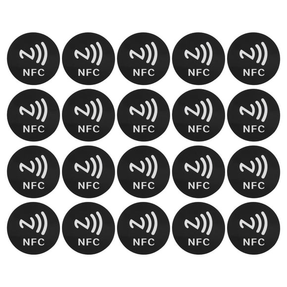 20pcs NFC Stickers 125KHz Anti Interference ID Phone NFC Sticker for Access Control Home Assistant Black