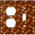 thumbnail image 4 of Metal Light Switch Plate Cover Mocha Coffee Beans Brown COF009, 4 of 14